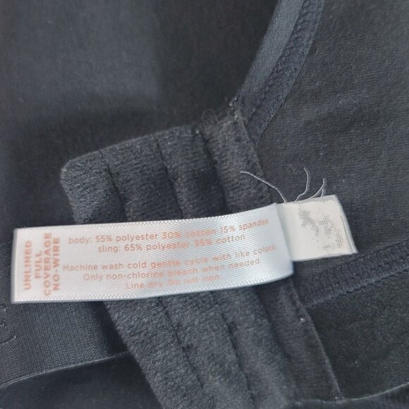 Cacique Unlined Full Coverage No Wire Bra Black 40D Wide Strap Adjust Seamless - Picture 10 of 10